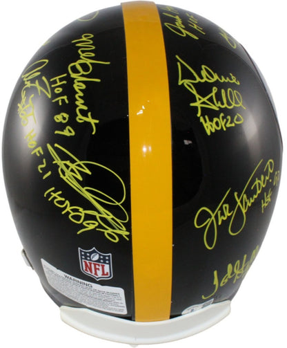 Pittsburgh Steelers HOF Multi-Signed Full Size Authentic VSR4 Helmet (13 Sig)