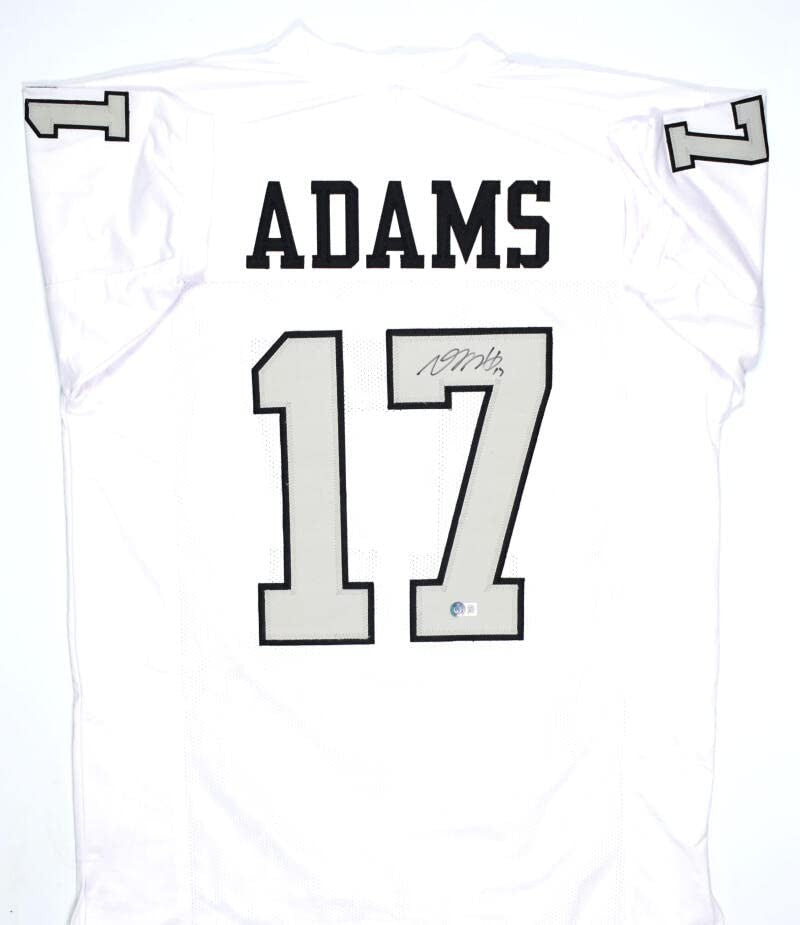 Davante Adams Signed White and Gray Custom Jersey