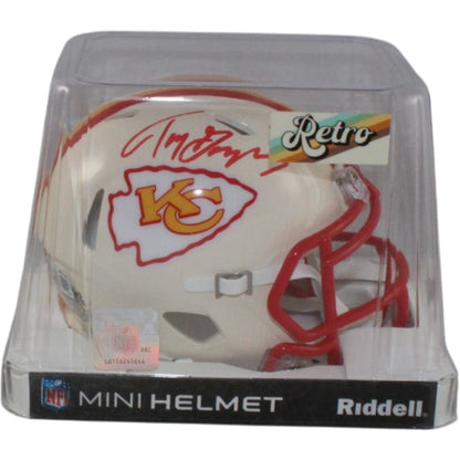Tony Gonzalez Signed Kansas City Chiefs Retro Mini Helmet