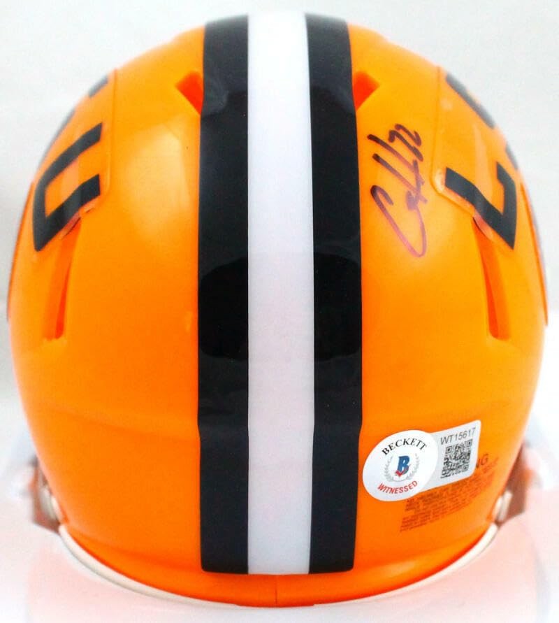 Clyde Edwards-Helaire Signed LSU Tigers Mini Helmet