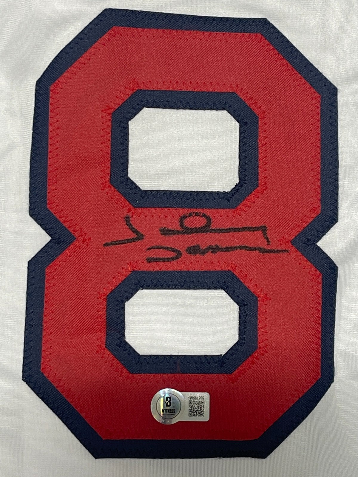 Johnny Damon Signed Boston Red Sox Custom Jersey (Beckett Witness)