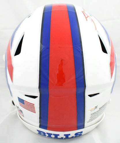 James Cook Autographed Buffalo Bills Full Size Speedflex Helmet - Red