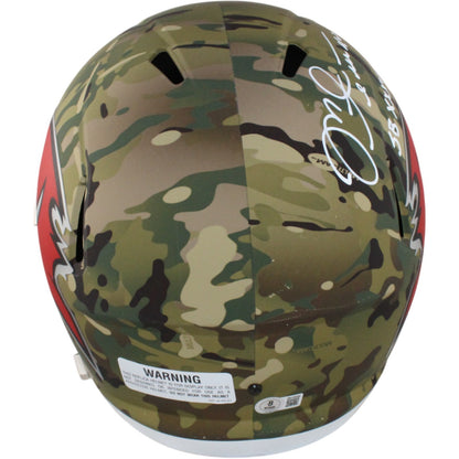 Mike Alstott Signed Tampa Bay Buccaneers Full Size Camo Helmet (SB Champs)