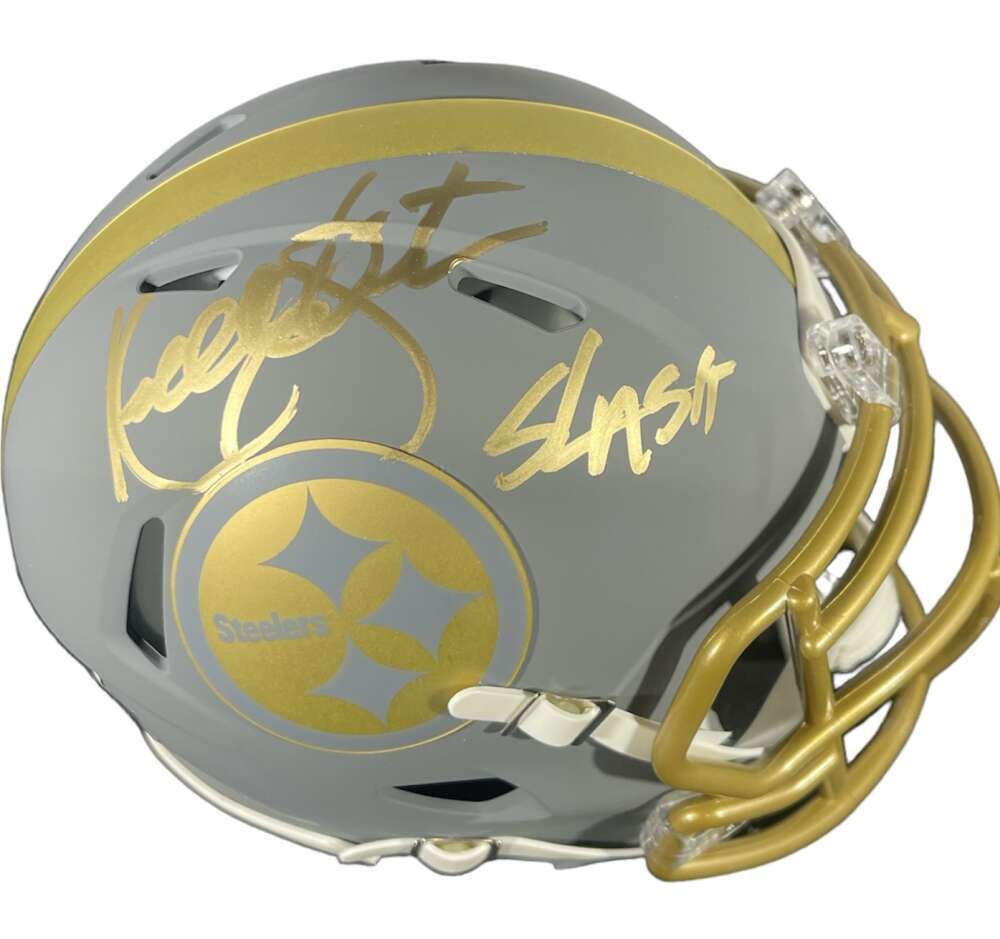 Kordell Stewart Pittsburgh Steelers Signed Slate Mini Helmet (Beckett COA)