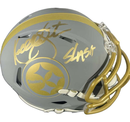 Kordell Stewart Pittsburgh Steelers Signed Slate Mini Helmet (Beckett COA)