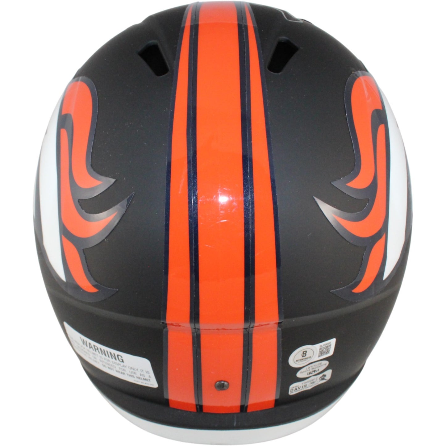 Terrell Davis Signed Denver Broncos Full Size Replica Flat Black Helmet