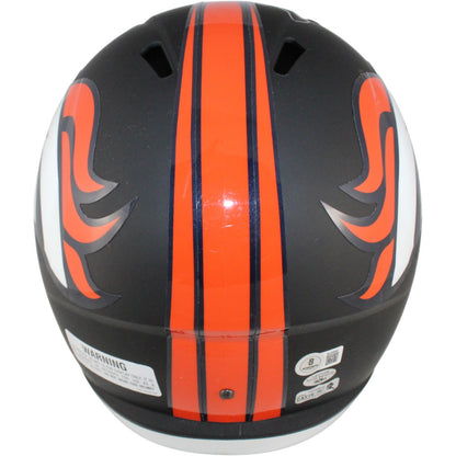 Terrell Davis Signed Denver Broncos Full Size Replica Flat Black Helmet