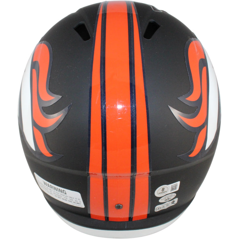 Terrell Davis Signed Denver Broncos Full Size Replica Flat Black Helmet