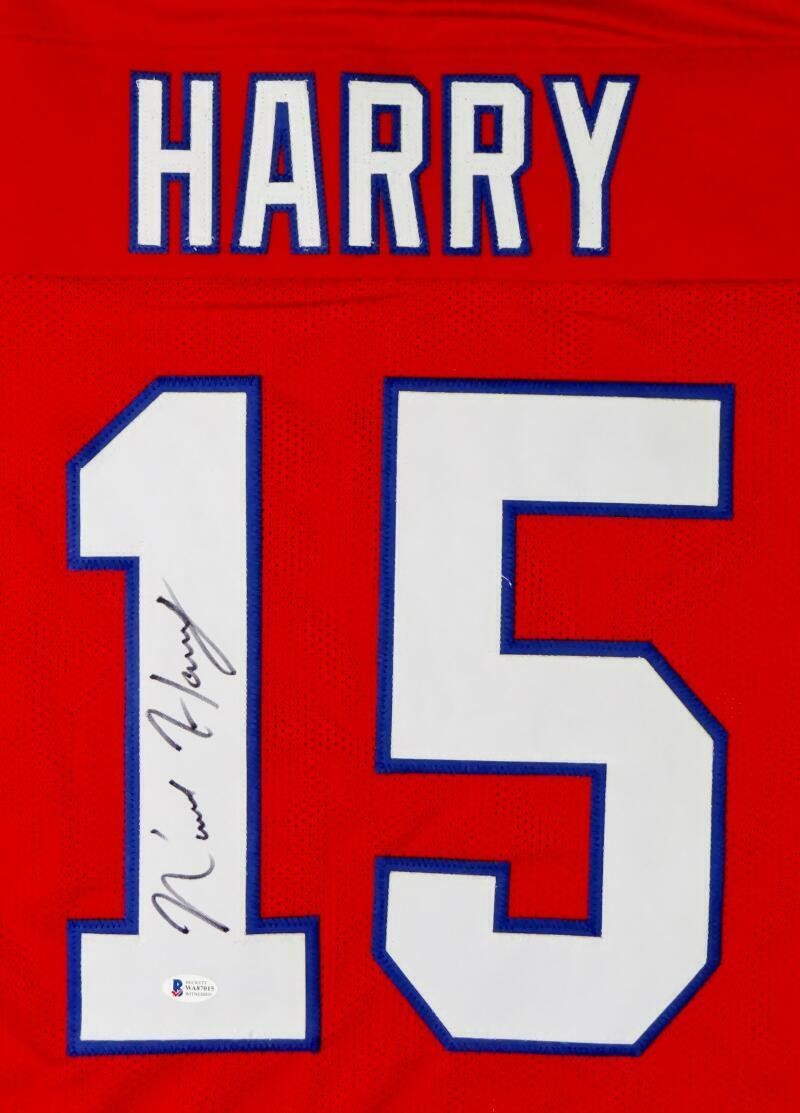N'Keal Harry Autographed Red Custom Jersey