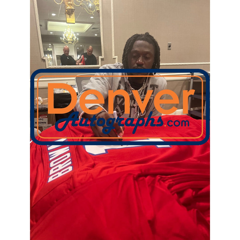 AJ Brown Autographed Red Pro Style Jersey