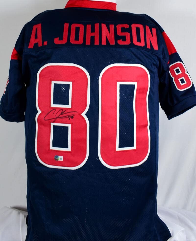 Andre Johnson Signed Custom Football Jersey - Houston Texans Style