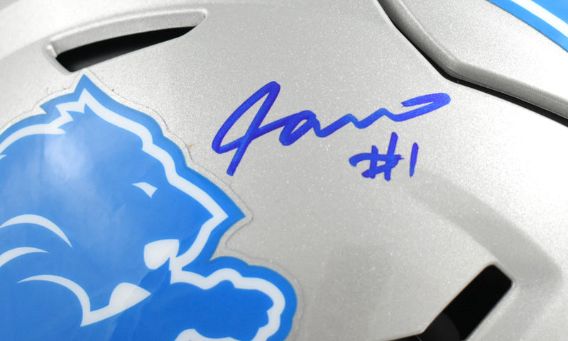 Jameson Williams Autographed Detroit Lions Full Size Speedflex Helmet