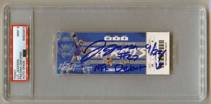 J.C. Jackson Signed NFL Debut Game Ticket with Inscription PSA 9 Auto