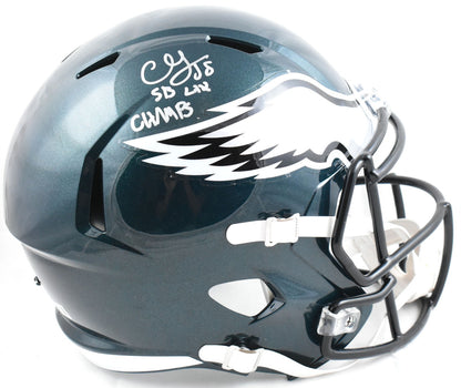 CJ Gardner-Johnson Signed Philadelphia Eagles Full Size Speed Helmet