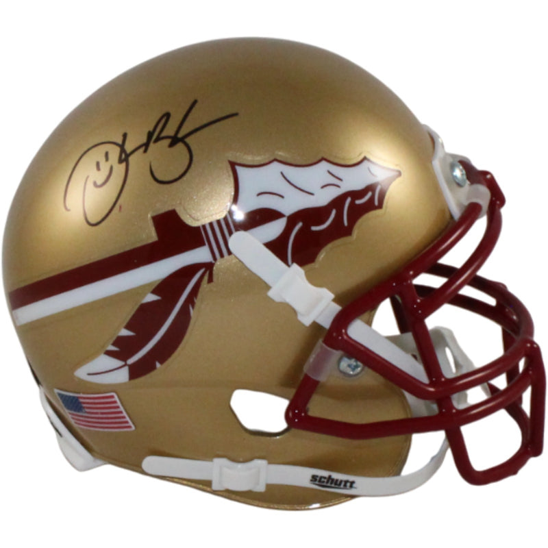 Derrick Brooks Autographed Florida State Seminoles Schutt Mini Helmet
