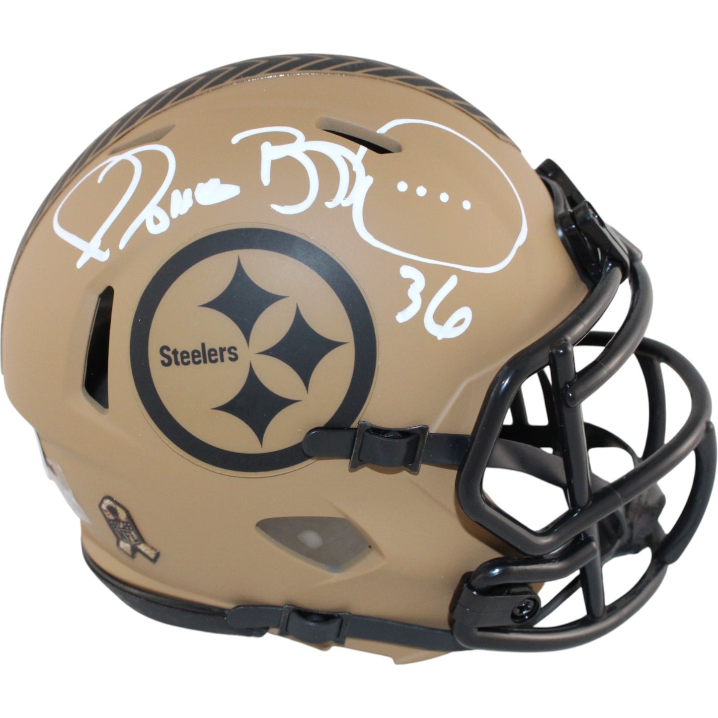 Jerome Bettis Signed Pittsburgh Steelers 2023 Salute to Service Mini Helmet