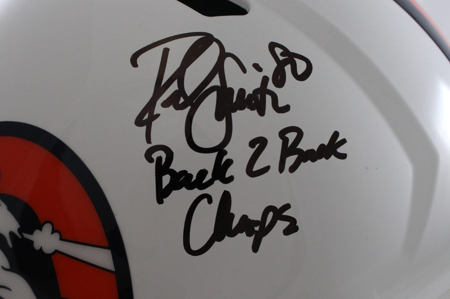 Ed McCaffrey & Rod Smith Signed Denver Broncos Full Size Alternate Helmet