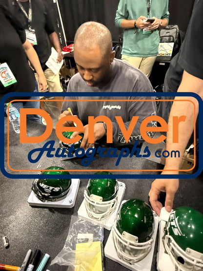 Darrelle Revis Signed New York Jets Throwback Mini Helmet