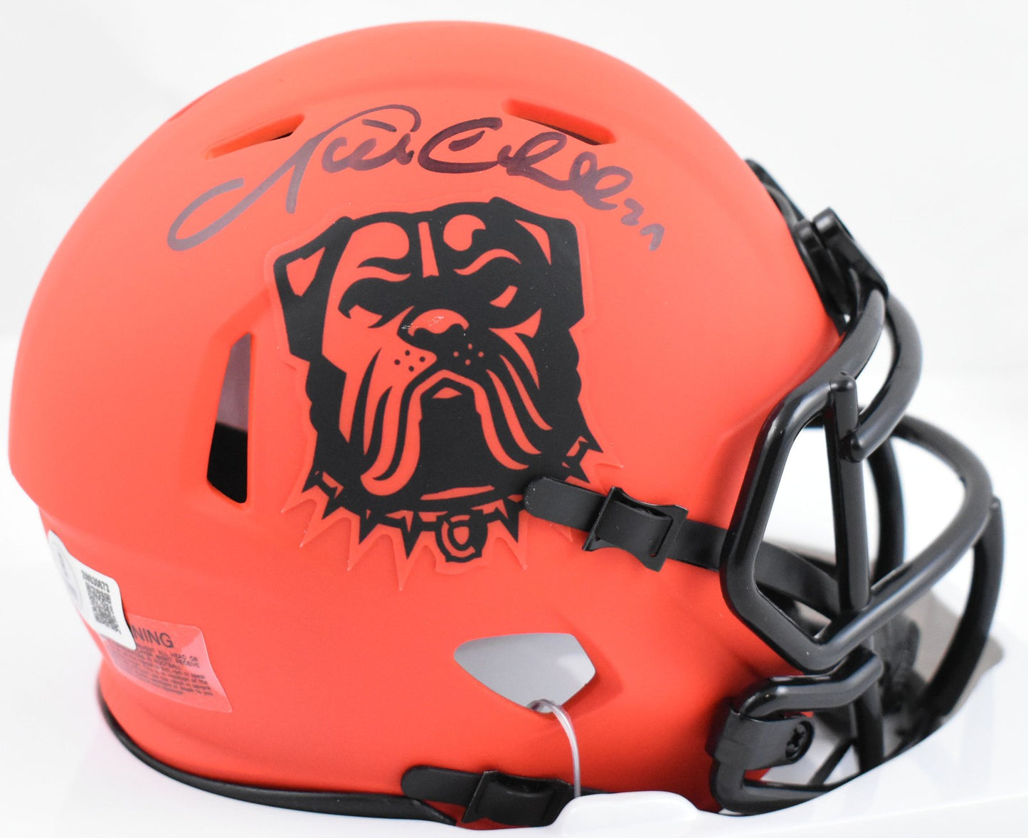 Nick Chubb Signed Cleveland Browns Rave Speed Mini Helmet