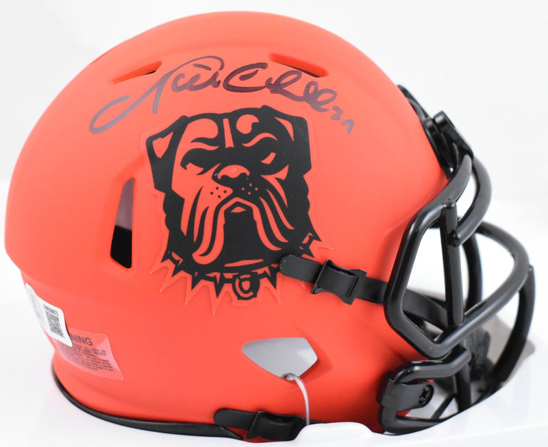 Nick Chubb Signed Cleveland Browns Rave Speed Mini Helmet