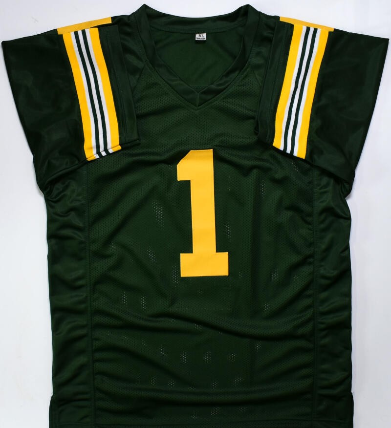 Warren Moon Autographed Green Custom Jersey with HOF Inscription