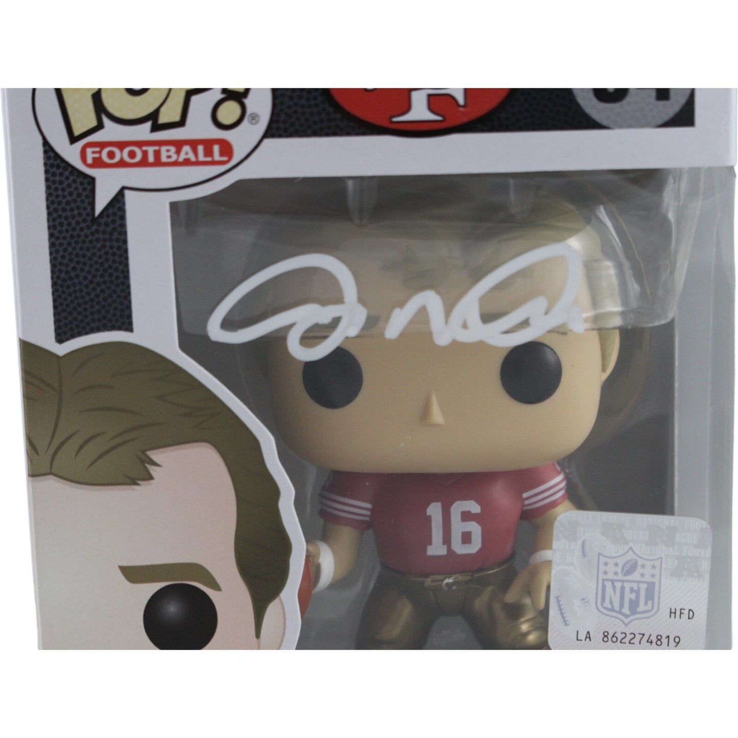 Joe Montana Signed San Francisco 49ers Funko Pop! #84 with Hard Protector