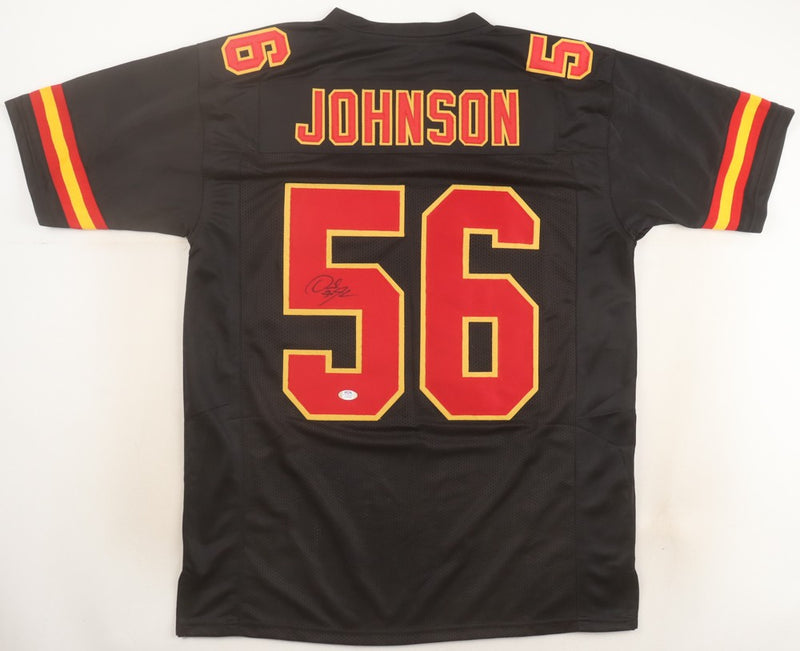 Derrick Johnson Signed Kansas City Chiefs Black Custom Jersey