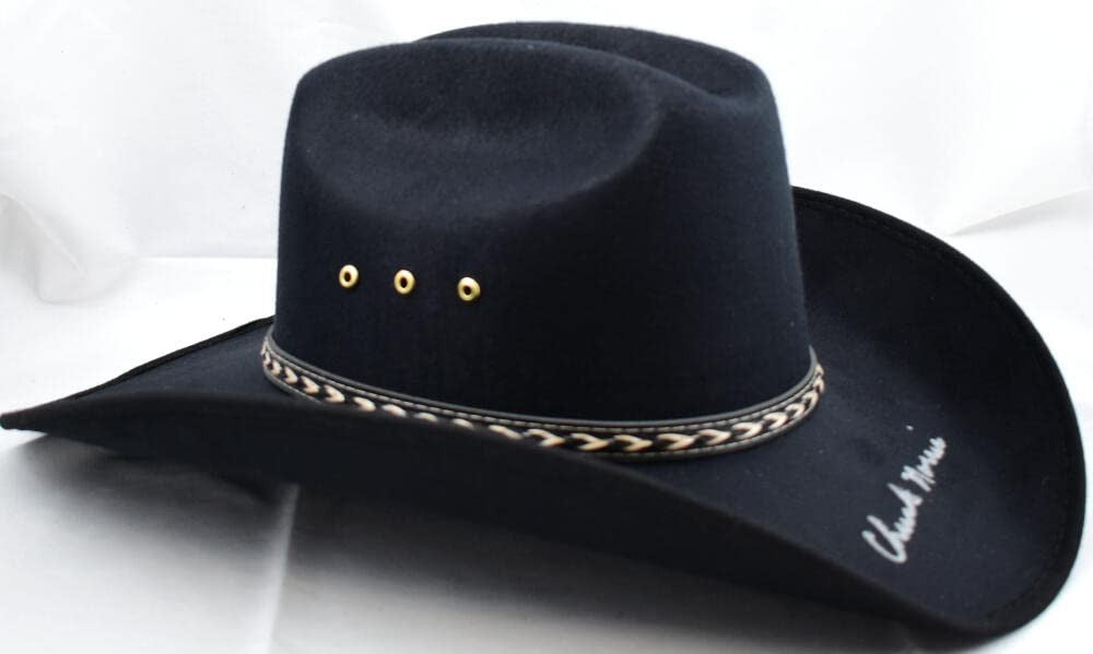 Chuck Norris Signed Black Pigalle Cowboy Hat