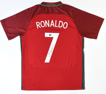 Cristiano Ronaldo Autographed Portugal National Team Home Jersey