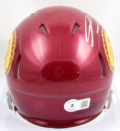 Jordan Addison Signed USC Trojans Speed Mini Helmet