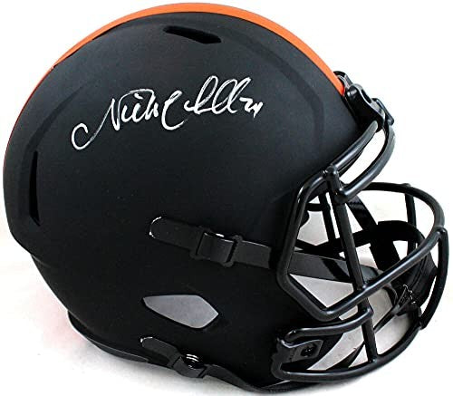 Nick Chubb Signed Cleveland Browns Full Size Eclipse Speed Helmet