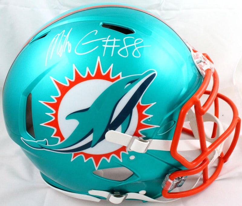 Mike Gesicki Autographed Miami Dolphins Flash Speed Authentic Helmet