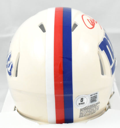 Abdul Carter Signed New York Giants Retro Speed Mini Helmet