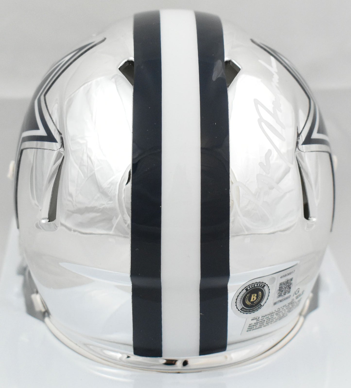 Roger Staubach Signed Dallas Cowboys Chrome Speed Mini Helmet