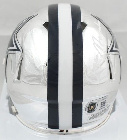 Roger Staubach Signed Dallas Cowboys Chrome Speed Mini Helmet