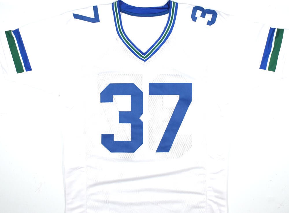 Shaun Alexander Autographed Seattle Seahawks White Custom Jersey