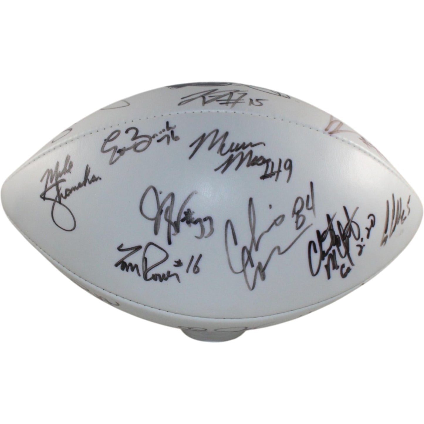 Mike Shanahan, Rod Smith & Jason Elam Signed Denver Broncos 2002 Team Football