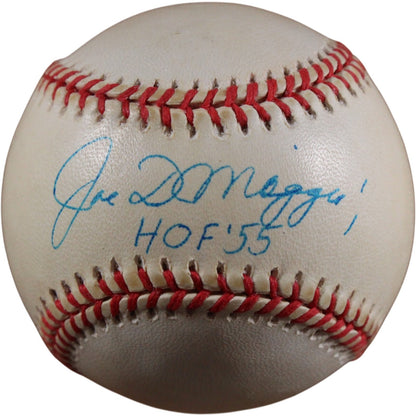 Joe DiMaggio Autographed New York Yankees Official American League Baseball