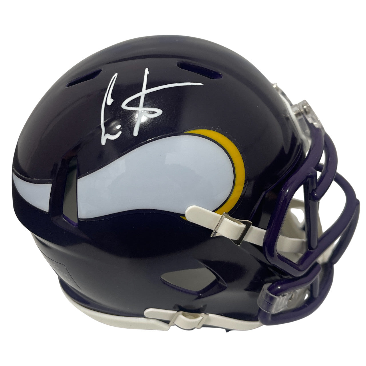 Cris Carter Minnesota Vikings Signed Throwback Mini Helmet