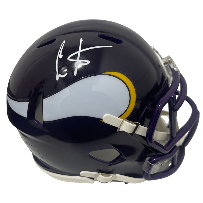 Cris Carter Minnesota Vikings Signed Throwback Mini Helmet