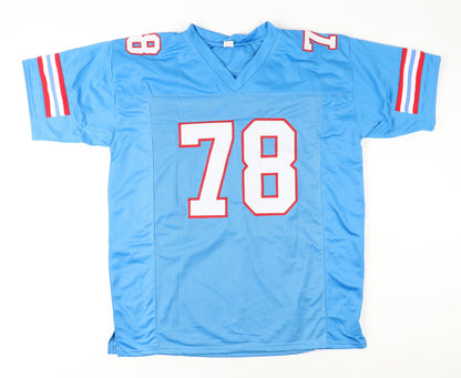 Curley Culp Signed Houston Oilers Custom Light Blue Jersey (HOF 13)