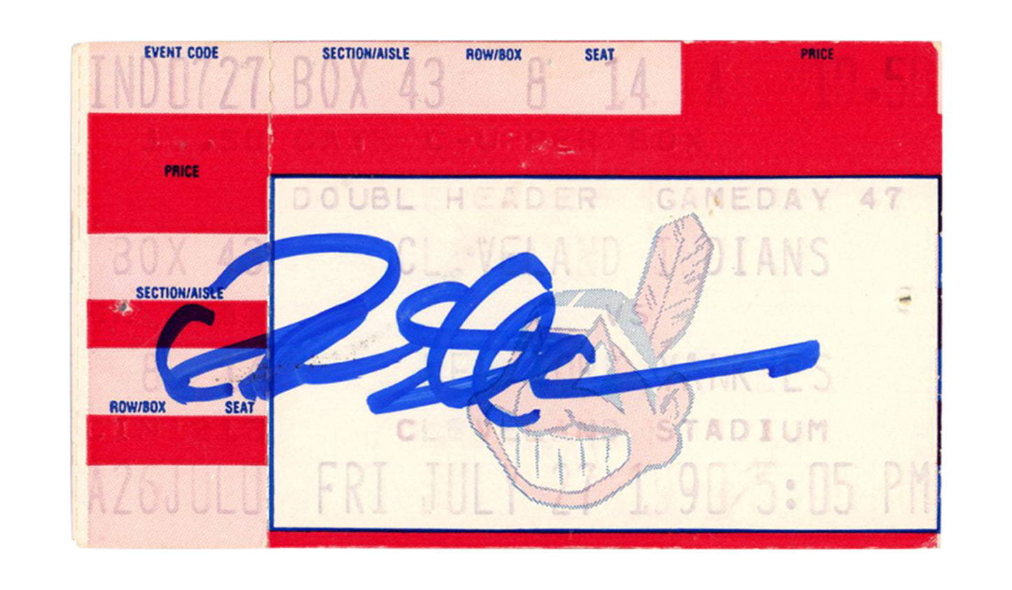 Deion Sanders Signed New York Yankees 7/27/1990 Ticket Stub Beckett
