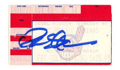 Deion Sanders Signed New York Yankees 7/27/1990 Ticket Stub Beckett