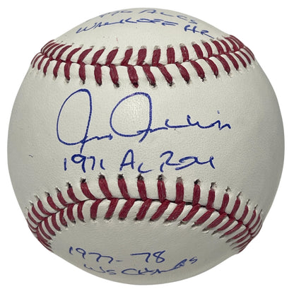 Chris Chambliss Signed Official Major League Baseball (3 Inscriptions)