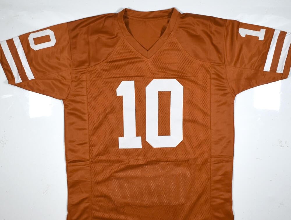 Vince Young Autographed Orange Custom Football Jersey