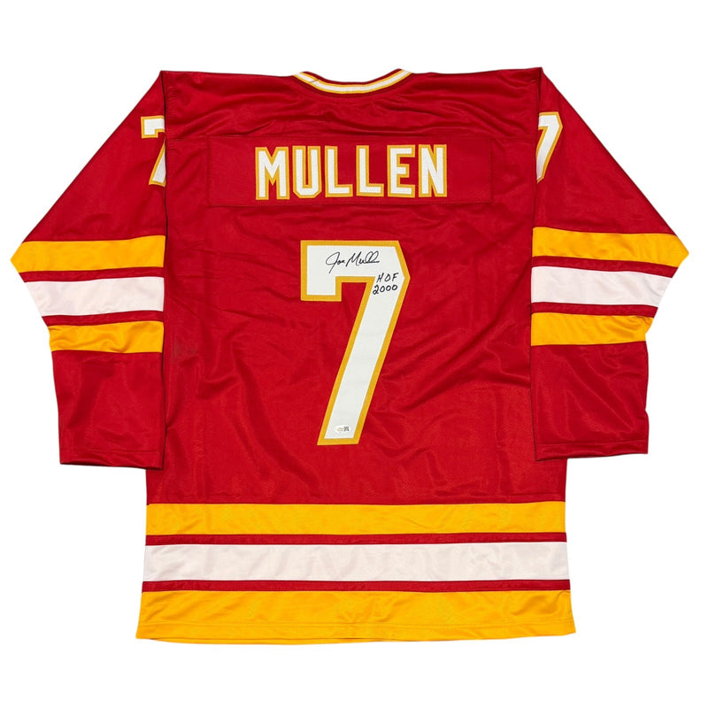 Joe Mullen Signed Calgary Flames Custom Hockey Jersey (HOF 2000)