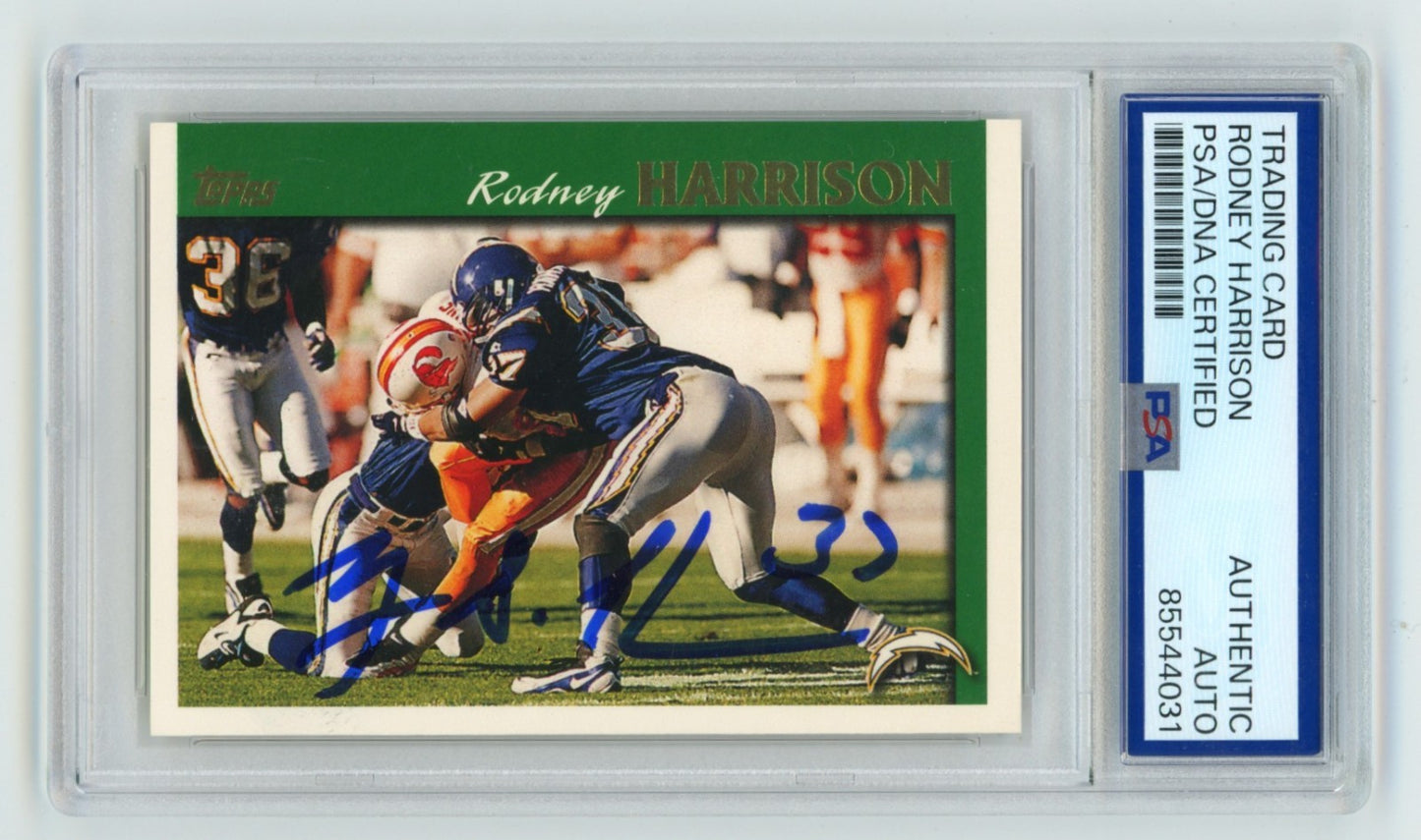 Rodney Harrison Signed 1997 Topps #87 Rookie Card - PSA Authentic