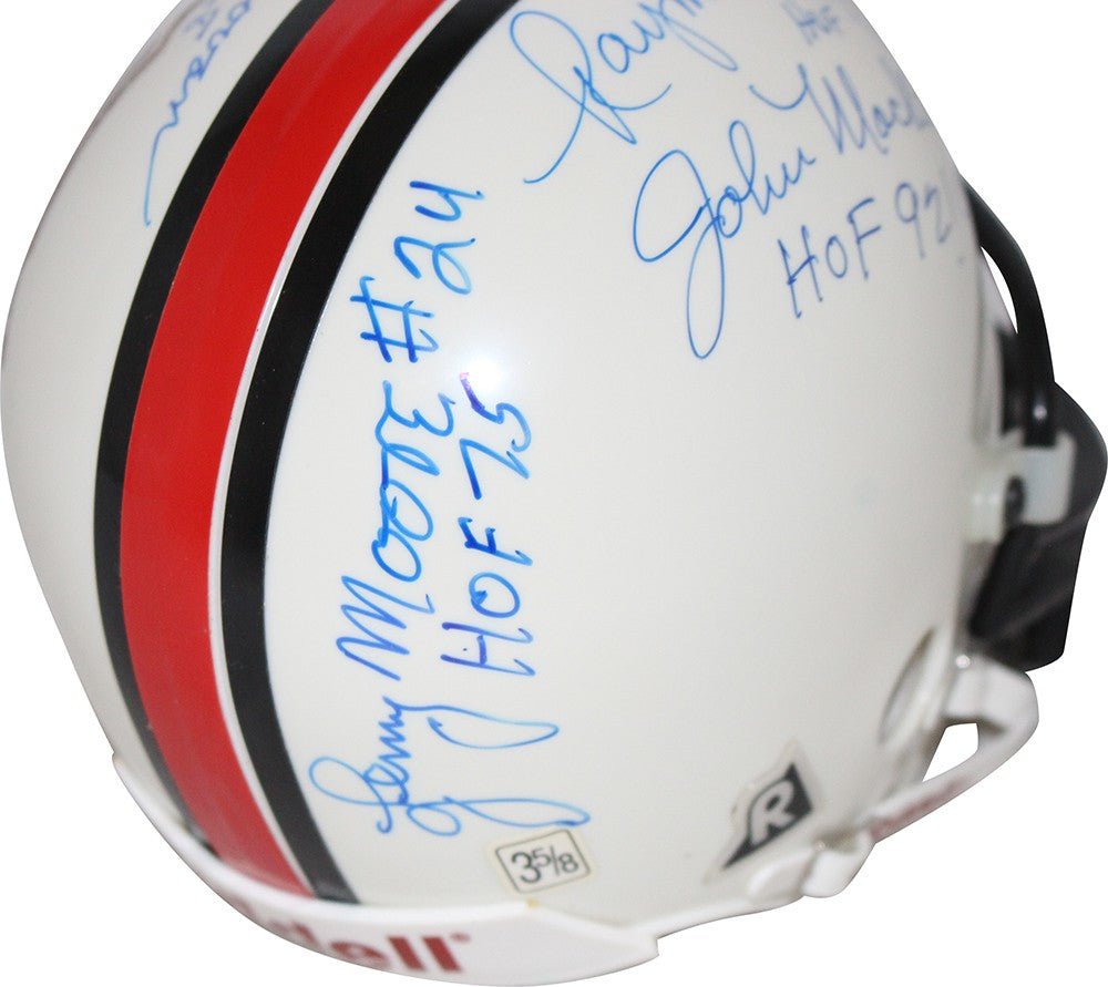 Raymond Berry, John Mackey, Lenny Moore & Art Donovan Signed HOF Mini Helmet