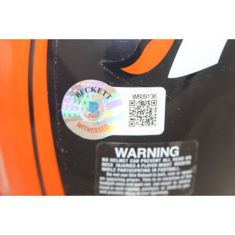 John Elway Signed Denver Broncos Mini Helmet (BAS)