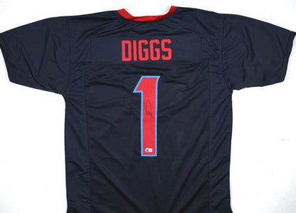 Stefon Diggs Autographed Blue Alternate Custom Jersey